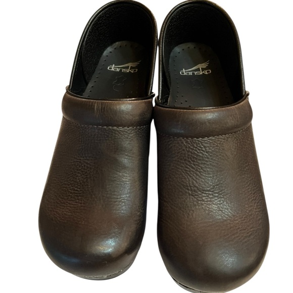 Dansko Brown Leather Slip-On Loafers - Picture 3 of 8